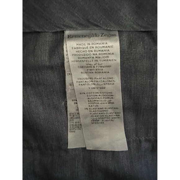 Ermenegildo Zegna Men's Pleated Pants Confort Black Straight Fit Size 52 - Picture 7 of 9